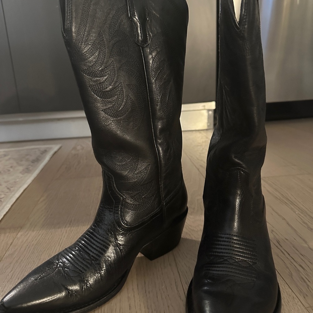 Tecovas Annie Black Cowboy Heeled Boots | Size 7 - Picture 2 of 6
